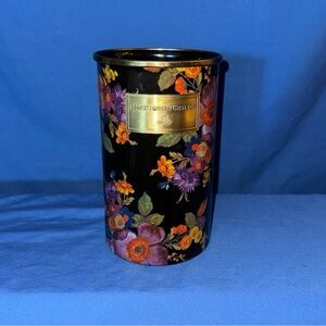 Mackenzie Childs Flower Market Black Enamel Utensil Holder